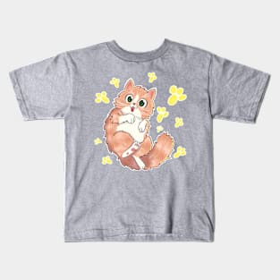 Charming Orange Cat Kids T-Shirt